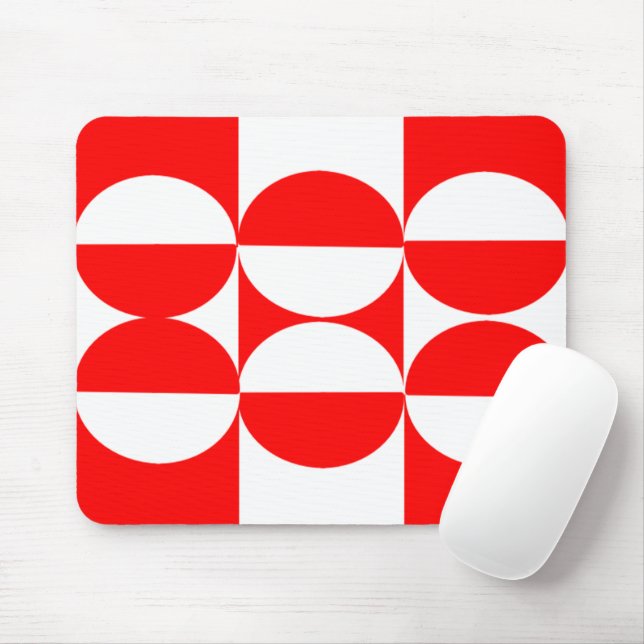 Bauhaus Squares and Circles Mouse Pad (With Mouse)