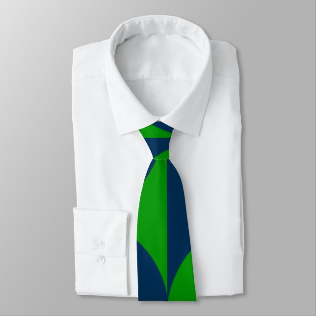 Bauhaus Squares and Circles Tie (Tied)