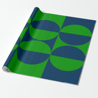 Bauhaus Squares and Circles Wrapping Paper
