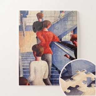 Bauhaus Stairway by Oskar Schlemmer Jigsaw Puzzle