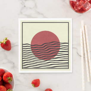 Bauhaus Style Sunset Napkin