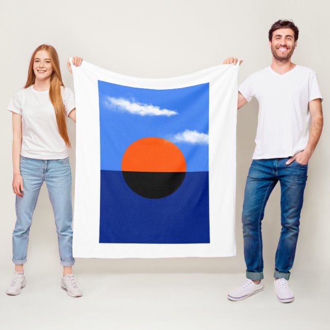 Bauhaus Summer Horizon Fleece Blanket (In Situ)