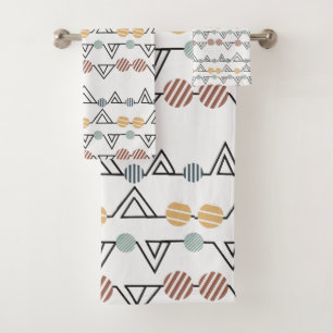 Bauhaus Triangles  Bath Towel Set