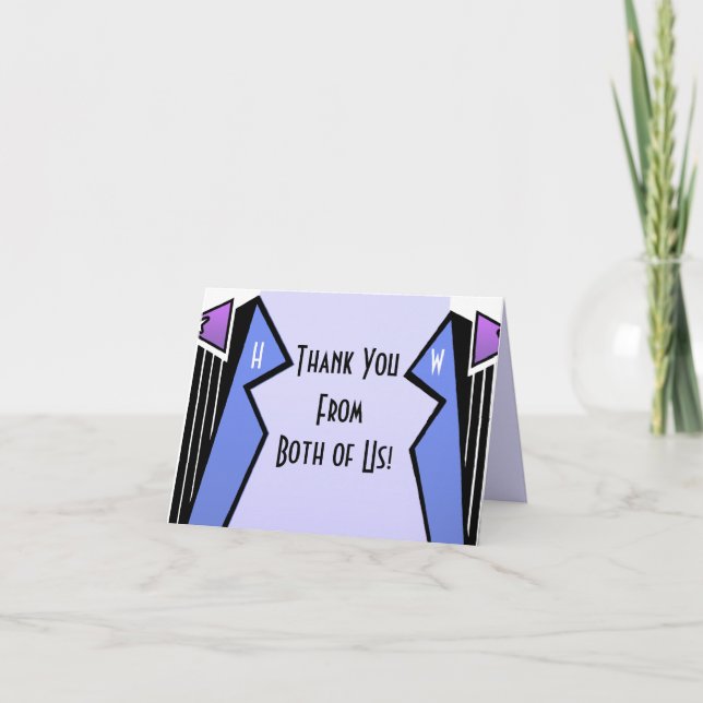 Bauhaus Tuxedo - LBV (Thank You From Both) Thank You Card (Front)