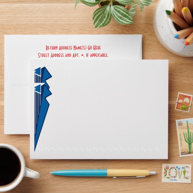 Bauhaus Tuxedo - RB (Personalised 5x7) Envelopes (Desk)