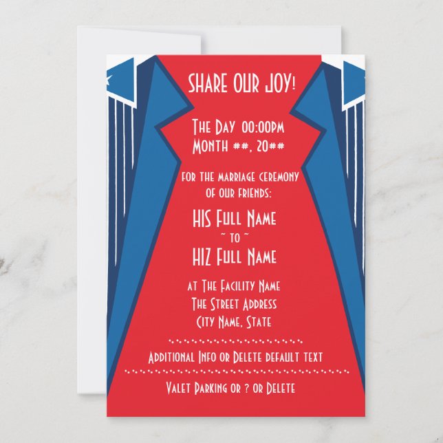 Bauhaus Tuxedo - RB (Wedding Ceremony) Invitation (Front)
