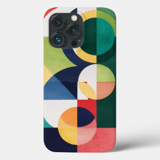  Bauhaus Watercolor - Geometric Green Phone Case
