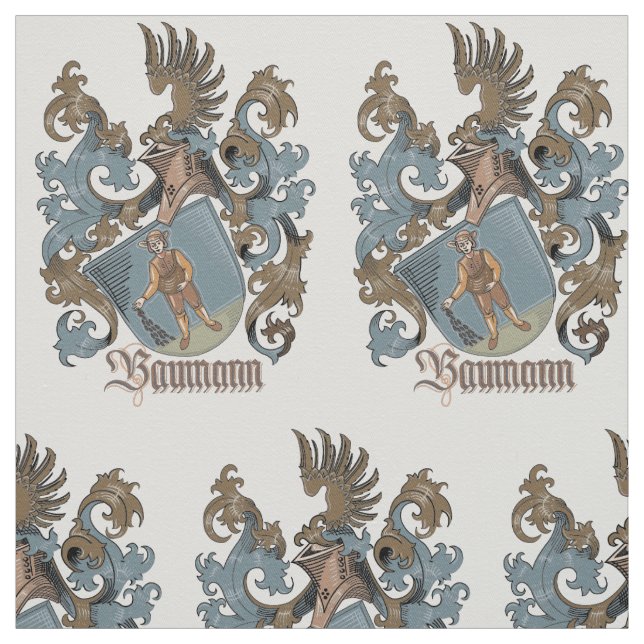 Baumann Family Crest Patterned Fabric (Swatch)