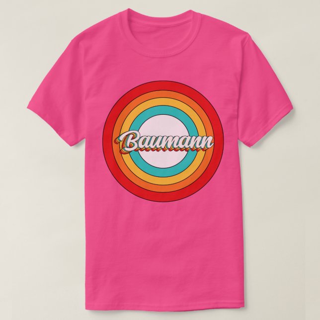 Baumann Name Shirt Vintage Baumann Circle (Design Front)