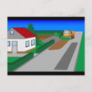 Baustelle mit Kehrmaschine Postcard