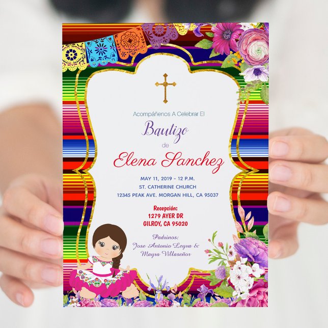 Bautizo Baptism Spanish Language Invitation (Creator Uploaded)