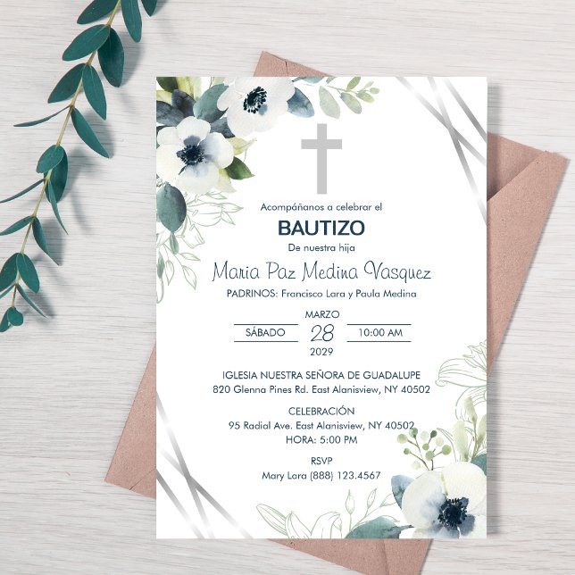 Bautizo Invitacion  Boys and Girls Cute Baptism Invitation (Creator Uploaded)