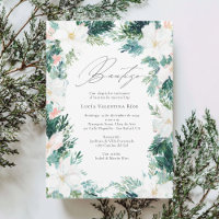 Bautizo Spanish Winter Flowers Poinsettia Baptism