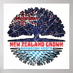 Bavaria Bavarian New Zealander New Zealand Tree Poster