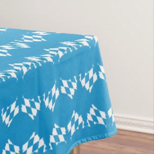 BAVARIA Bayern Flag Map OKTOBERFEST Sky Blue Tablecloth