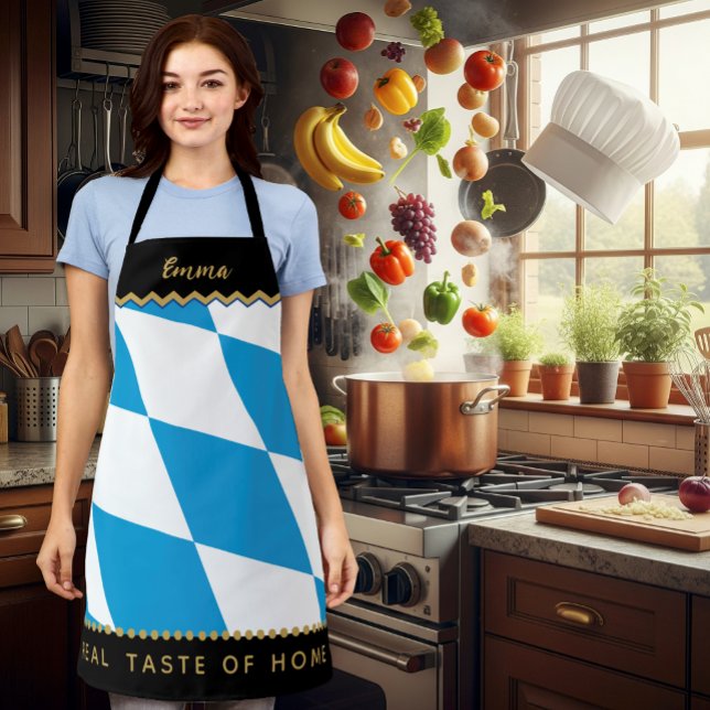 Bavaria Chefs Apron, Bavarian Flag Apron (Bavaria Chefs Apron / patriotic, name)
