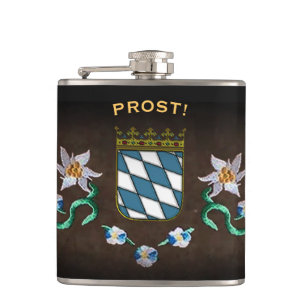 Bavaria Coat of Arms "Prost!" Hip Flask