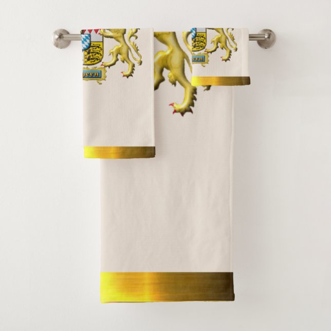 Bavaria Crest Genuine Oktoberfest Guest / Gift Bath Towel Set (Insitu)