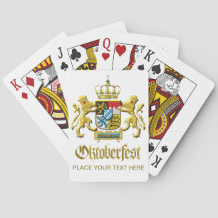 Bavaria Crest Oktoberfest PERSONALIZED  Playing Cards