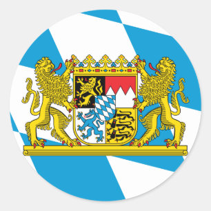 Bavaria Flag Classic Round Sticker