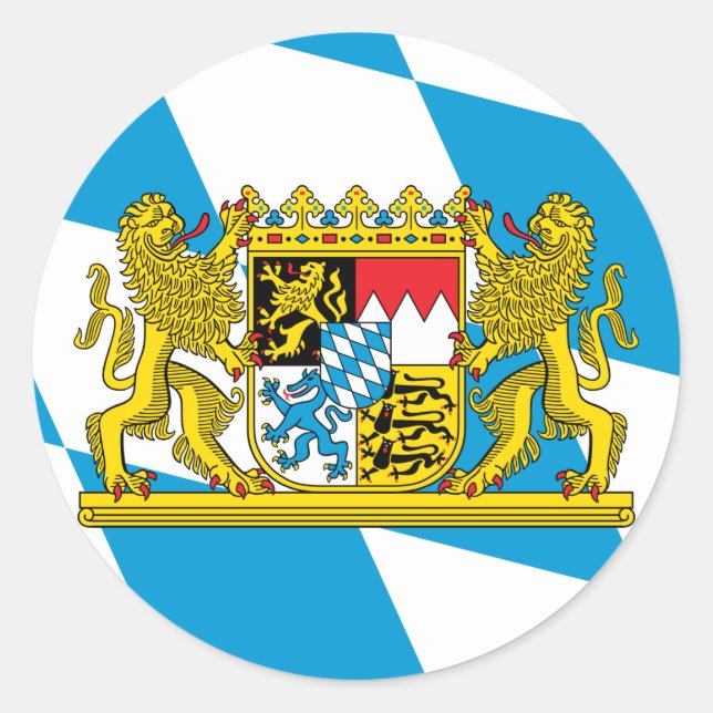 Bavaria Flag Classic Round Sticker (Front)