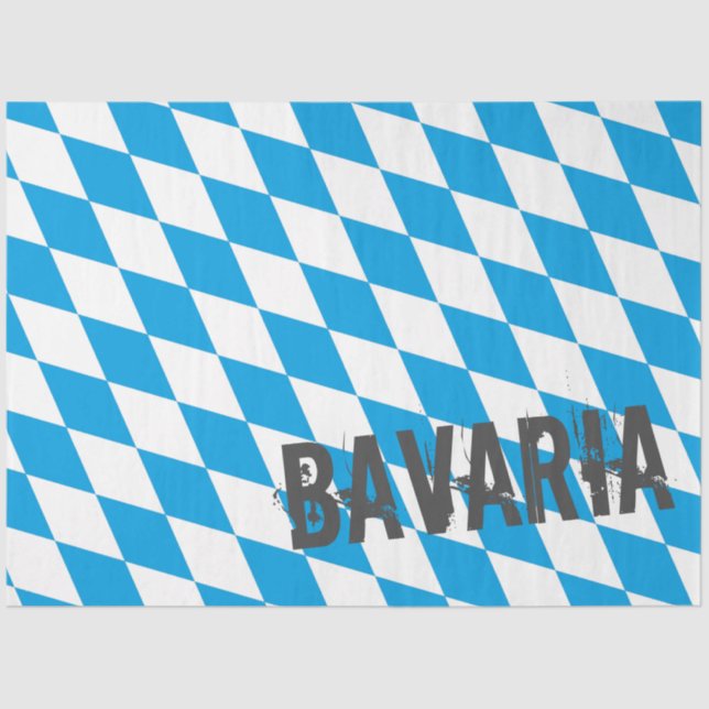 Bavaria Germany Diamond Flag Design Tissue Paper (Front)