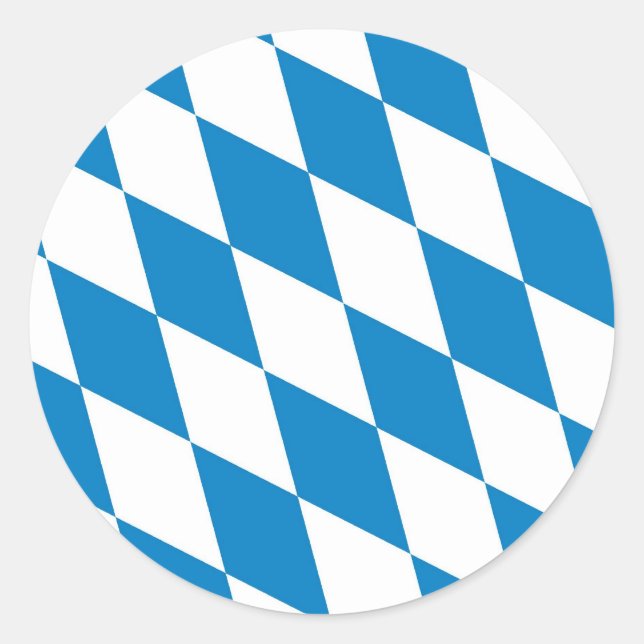 bavaria germany land flag classic round sticker (Front)