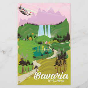 Bavaria Germany landscape travel print Stationery