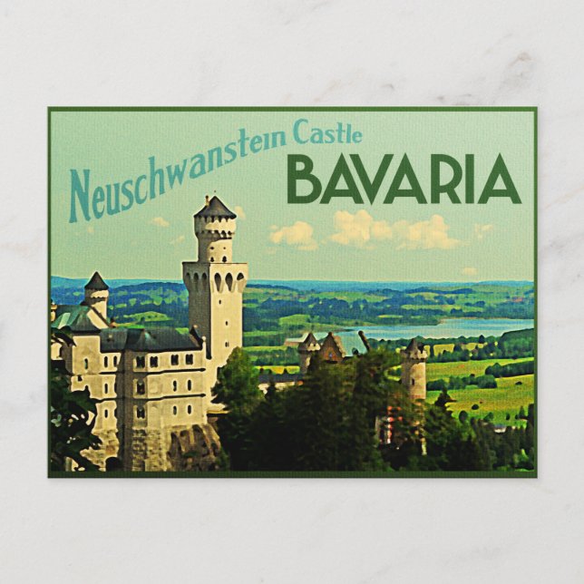 Bavaria Germany Neuschwanstein Castle Postcard (Front)
