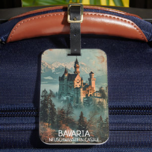 Bavaria Neuschwanstein Castle Vintage Luggage Tag
