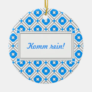 Bavaria Pattern Ceramic Tree Decoration