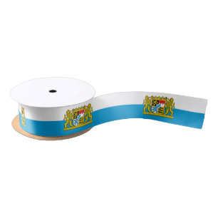 Bavaria ribbon, Emblem & Bavarian Flag colours Satin Ribbon
