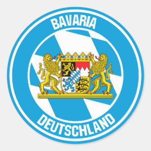Bavaria Round Emblem Classic Round Sticker