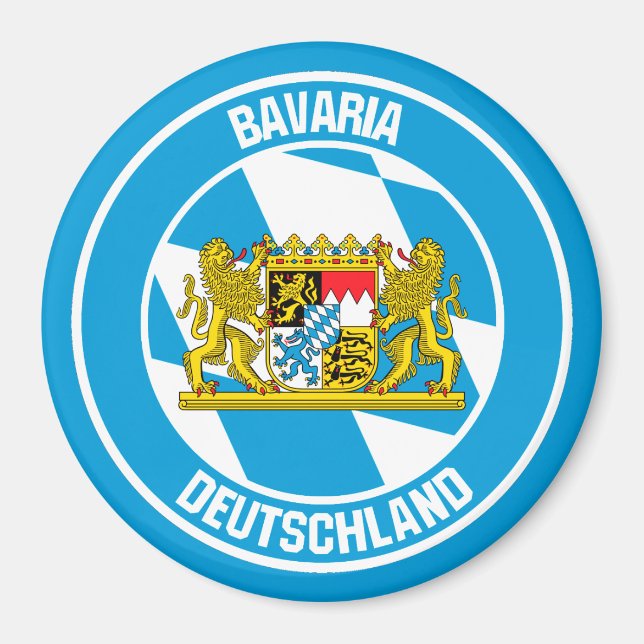 Bavaria Round Emblem Magnet (Front)