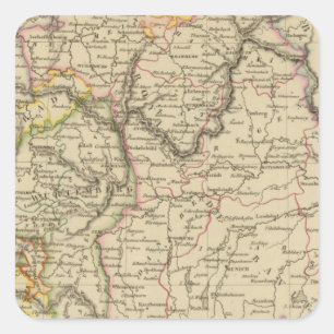 Bavaria, W?rttemberg and Baden Gr Square Sticker
