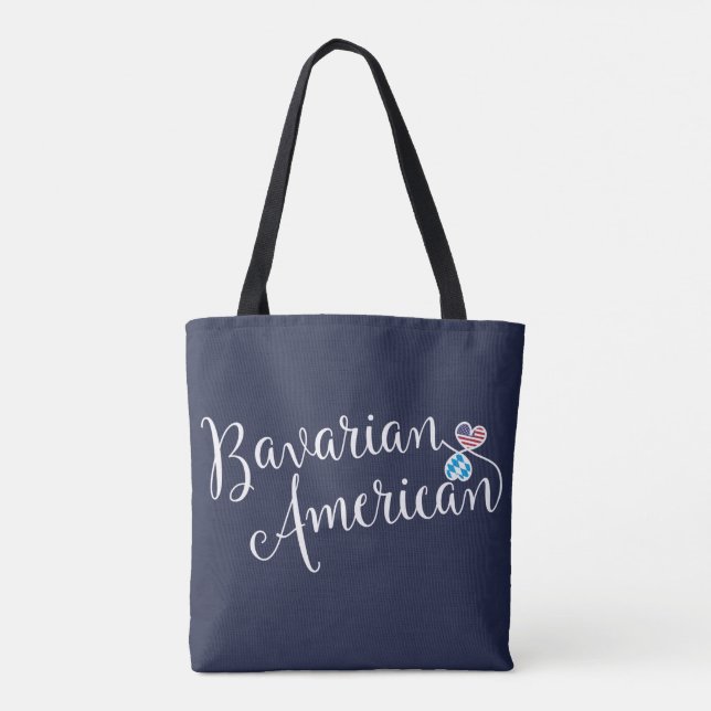 Bavarian American Entwined Hearts Grocery Bag (Back)