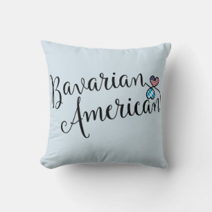 Bavarian American Entwined Hearts Throw Cushion