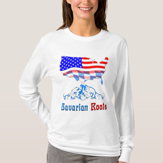 Bavarian American Roots T-Shirt (Front)