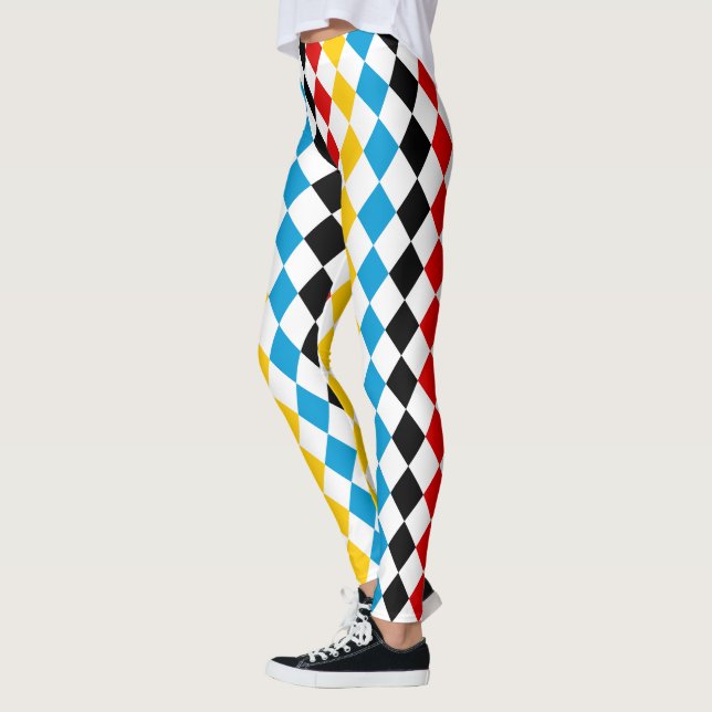 Bavarian and German Flag Colours Oktoberfest Leggings (Left)