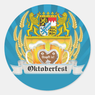 Bavarian Arms and Beer Oktoberfest Sticker