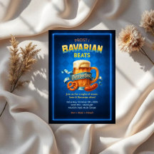 Bavarian Beats Oktoberfest Beer Party Invitation