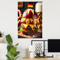 Bavarian Brat Burger Bliss 24x36