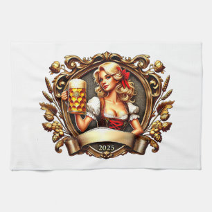 Bavarian Festivals - Prost -  Kirchweih 2025 Tea Towel