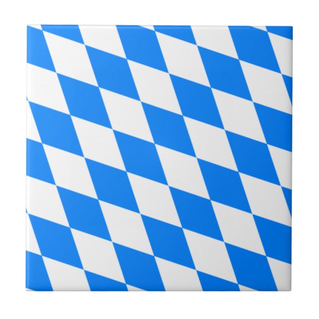 Bavarian Flag - Bayerische Flagge Tile (Front)