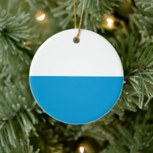 Bavarian Flag Ceramic Tree Decoration