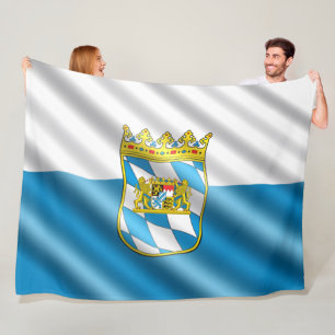Bavarian flag fleece blanket