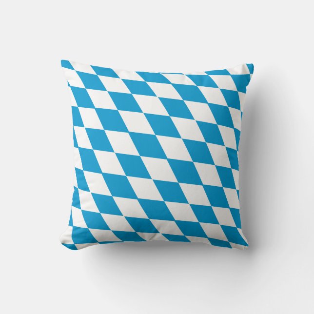 Bavarian flag pattern throw pillow (Front)