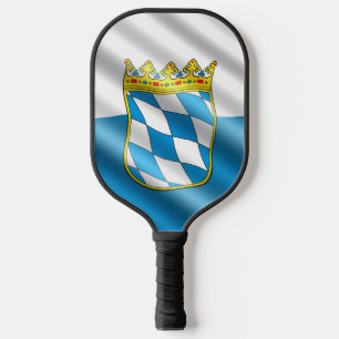 Bavarian flag pickleball paddle
