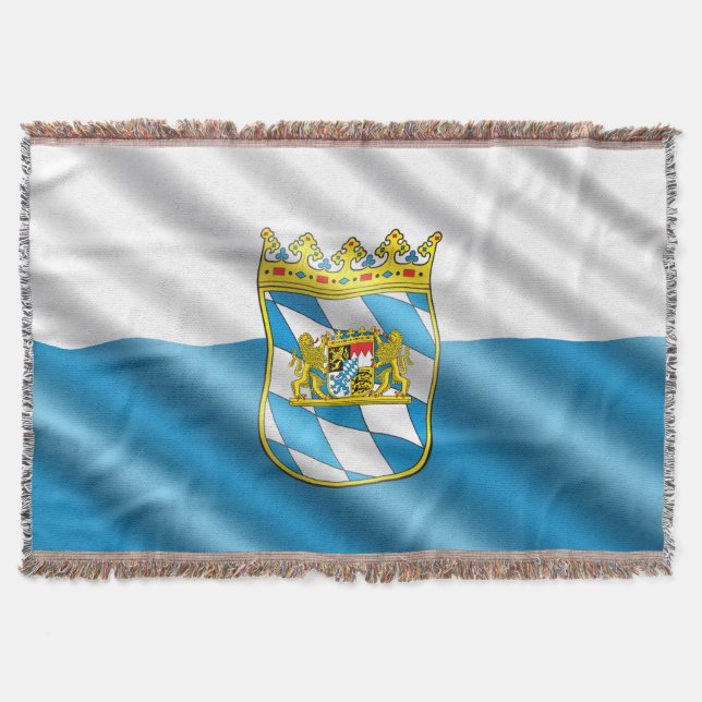 Bavarian flag throw blanket (Front)
