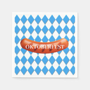 Bavarian Geometric pattern Oktoberfest Paper Napkin